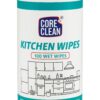 Kitchen Wipes - 100-Count Pack Non-Toxic and Food-Safe Kitchen Wet Wipes with Fresh Citrus Scent for Multiple Surfaces