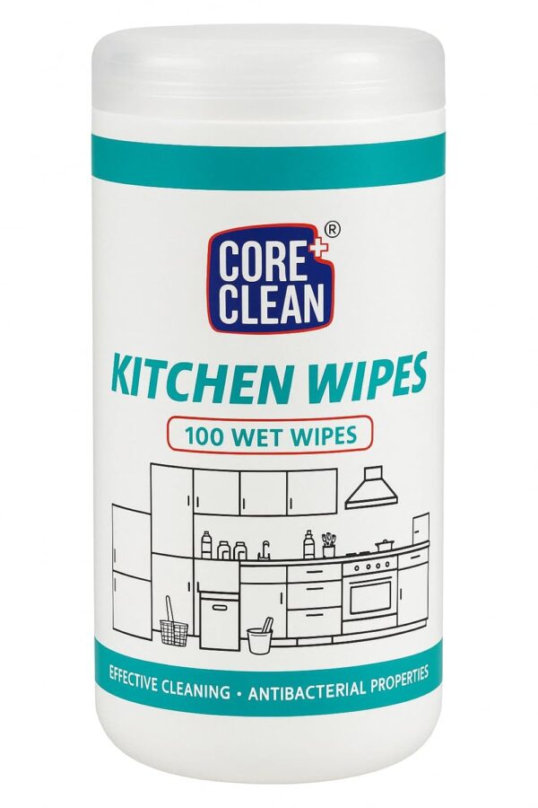 Kitchen Wipes - 100-Count Pack Non-Toxic and Food-Safe Kitchen Wet Wipes with Fresh Citrus Scent for Multiple Surfaces