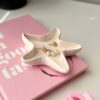 Kitty Cat®Concrete Jewelry Tray Trinket Dish, Decorative Star Fish Vanity Key Tray for Women – Cute Jewelry Plate, Ring Holder, Aesthetic Room Decor, White, Perfect for Birthday (13.5x13cm) (Starfish)