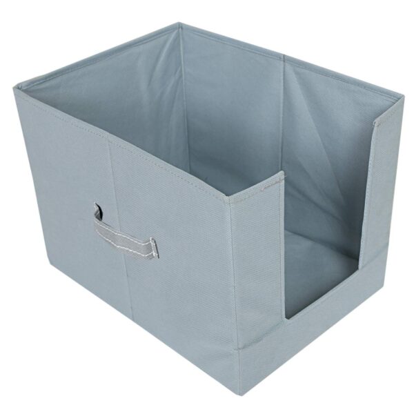Kuber Industries Non-Woven Foldable Shirt Stacker with Carrying Handle|Cloth Wardrobe Organizer|Size 38 x 29 x 28 CM(Grey)-KUBMART2868