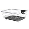 Kuber Industries Stainless Steel Dish Rack for Kitchen | Vessels Kuber Industries Stainless Steel Dish Rack for Kitchen | Vessels Organizer Stands with Handle | Spoon Holder & Draining Tray Included | 17x22 Inch, 56x44x23 cm
