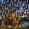 LED Meteor Shower Rain Lights – Waterproof Falling Rain Tube LED Meteor Shower Rain Lights – Waterproof Falling Rain Tube Lights for Outdoor Decoration, Christmas, Tree, Garden, Wedding & Festival Lighting (Pack of 8)