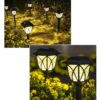LED Solar Lights Outdoor Waterproof, Garden Pathway Landscape Decor Auto On Off Solar Powered Lights for Patio Driveway Walkway Lawn Yard