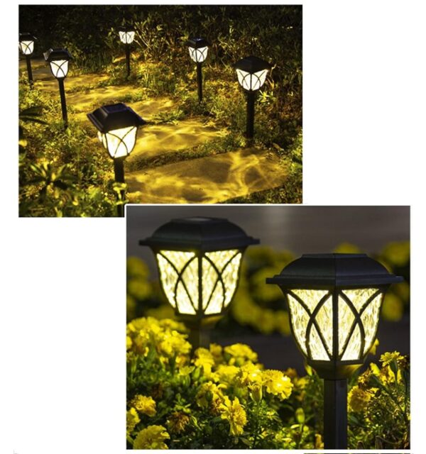 LED Solar Lights Outdoor Waterproof, Garden Pathway Landscape Decor Auto On Off Solar Powered Lights for Patio Driveway Walkway Lawn Yard