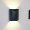 LED Solar Wall Light, Up and Down Outdoor Security Wall Lamps, IP65 Waterproof Solar Outdoor Lights, Solar Fence Lights LED Solar Wall Lights for Home Garden Porch(Warm Light) (wall light, 6)