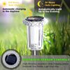 LIANGLOME Solar Lights Outdoor Pathway - 8 Pack Color Changing Solar Garden Lights for Patio, Lawn, Driveway, Yard, Waterproof, Stainless Steel, Easy Installation, Energy Saving
