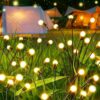 LIGHTNIING HAMMERZ LED Firefly Solar Garden Automatic Waterproof Light Ground LIGHTNIING HAMMERZ LED Firefly Solar Garden Automatic Waterproof Light Ground Lamp Decoration for Home Patio Lawn Outdoor Yard Backyards Pathways Campgrounds (Pack of 2)
