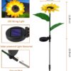 LIGHTNIING HAMMERZ Sunflower Lights Outdoor Solar Lights | Solar Garden LIGHTNIING HAMMERZ Sunflower Lights Outdoor Solar Lights | Solar Garden Light, Warm Garden Light | Outdoor Decoration | Waterproof | Path Lights for Pots, Balcon, Pathway (2)