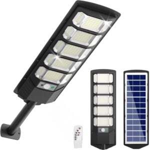 LITVERSE 300W Solar Wall Mount Street Light, IP67 Waterproof with LITVERSE 300W Solar Wall Mount Street Light, IP67 Waterproof with Remote & Motion Sensor. Dusk to Dawn 6500K Cool White LED Flood lamp, Durable ABS Alloy Body for Home, Garden, Yard, gate & Parking