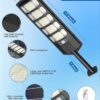 LITVERSE 300W Solar Wall Mount Street Light, IP67 Waterproof with Remote & Motion Sensor. Dusk to Dawn 6500K Cool White LED Flood lamp, Durable ABS Alloy Body for Home, Garden, Yard, gate & Parking