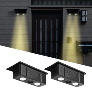 LITVERSE Solar 5.5Volt 300 Ma Powered LED Path Lights, 2 LITVERSE Solar 5.5Volt 300 Ma Powered LED Path Lights, 2 LEDs, 1800mAh, Waterproof Outdoor Pathway Lights for Driveways, Walkways, and Gardens, Durable Black Design, Set of 2