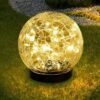 LITVERSE Solar Globes Lights Outdoor Garden Decor Solar Balls for LITVERSE Solar Globes Lights Outdoor Garden Decor Solar Balls for Garden Crackle Glass Solar Lights Yard Decor for Outdoor Decor Decorations Pathway Patio Yard Lawn(20Led,Warmwhite-1pack)