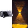 LITVERSE Solar Powered Outdoor Wall Light with Waterproof Use at LITVERSE Solar Powered Outdoor Wall Light with Waterproof Use at Garden Yard Landscape Lighting,Home Decor, Courtyard and Balcony Decoration, Auto on Off 8 LEDs (ABS,Warm Light)