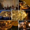 LITVERSE® Solar Powered 120 LED Waterproof String Lights – Warm White PVC Fairy Lights for Garden, Patio, Balcony, Yard, Landscape, Christmas, Wedding & Outdoor,Indoor Decoration