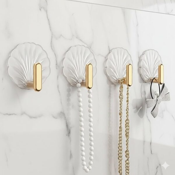 Large Adhesive Wall Hooks 22Ib(Max) Utility Hooks Double Hook Towel and Coats Hooks,for Home Kitchen Bedroom Bathroom Office Ceiling