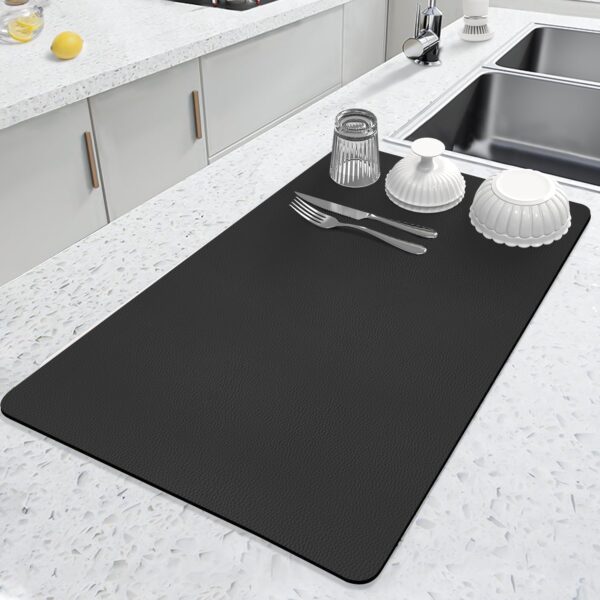 Large Kitchen Water Absorbent Mat for Dish Drying | Mat Large Kitchen Water Absorbent Mat for Dish Drying | Mat for Drying Kitchen Utensils | Extra-Large Drying mat for Kitchen Water-Absorbing Drying mats for kitchenware (60*40)