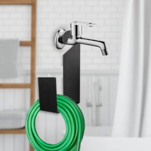 Leafly Carbon Steel Hose Hanger - Wall-Mounted Heavy Duty Garden Hose Holder, Car Hose Bracket with Screws and Expansion Bolt Bracket (Hose_Hook)