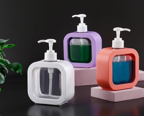 Leawall 300ml handwash dispenser bottle - Liquid Soap, Dish Soap, and Shampoo Dispenser for Kitchen Sink, Bathroom- Refillable soap dispenser for wash basin, Kitchen accessories items for home(3 Pcs)