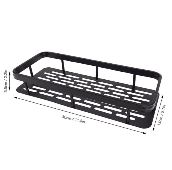 Leawall Heavy Duty Plastic Self-Adhesive Bathroom Shelf - Multipurpose Wall-Mounted Floating Storage Organizer for Bathroom, Kitchen, Bedroom, Office - Strong, Durable(2 Pcs)
