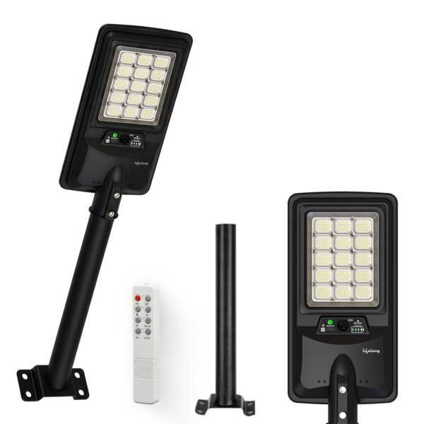 Lifelong 140 W Solar Light for Outdoor Garden | 10000 Lifelong 140 W Solar Light for Outdoor Garden | 10000 mAh Waterproof Wall Light with Remote| Street Light with 2000 Lumens | Motion Sensor | Energy Saving for Home| Ideal for Gate, Yard & Pillar etc