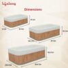 Lifelong Bathroom Organiser | 3 - Bamboo Makeup Basket, Countertop, Perfume Shelf & Water-Resistant Tray for Toiletries | Elegant & Functional Storage Solution for Counter & Table Accessories