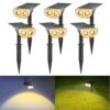Linkind Solar Spotlights Outdoor, StarRayS 2-in-1 Solar Outdoor Light, IP67 Linkind Solar Spotlights Outdoor, StarRayS 2-in-1 Solar Outdoor Light, IP67 Waterproof Solar Spot Lights-Efficient and Durable Outdoor Lighting for Gardens and Pathway, Auto On/Off, 6Pack Warm White