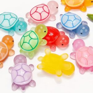 Luminous Resin Mini Large Turtles – Adorable Glow-in-the-Dark Micro Figurines Luminous Resin Mini Large Turtles – Adorable Glow-in-the-Dark Micro Figurines for Fairy Garden, Terrarium Decoration, DIY Crafts, Dollhouse Accessories & Creative Home Decor Pack of 10 (large)