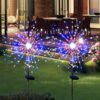 Luteti Solar Firework Lights 2 Pack 120 LED Outdoor Solar Luteti Solar Firework Lights 2 Pack 120 LED Outdoor Solar Garden Lights, Solar Firefly Lights Outdoor Waterproof Copper Wire Starburst Lights for Patio Lawn Party Decorations