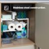 Luteti Under Sink Kitchen Rack, Under Sink Organizer,Under Sink Storage Rack,2 Tier Expandable Cabinet Shelf Organizer Rack with Removable Panels for Kitchen Bathroom Storage