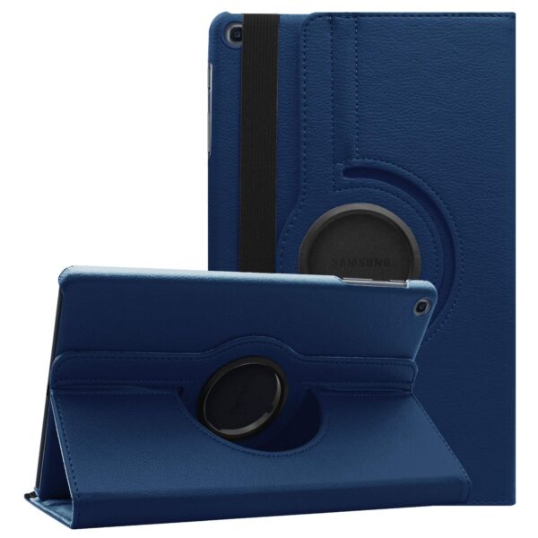 M Cart 360 Degree Rotating Leather Stand Case Cover for Samsung Galaxy Tab A 10.1 Cover Model SM-T510 (Wi-Fi) SM-T515 (LTE) SM-T517 2019 Release - Midnight Blue