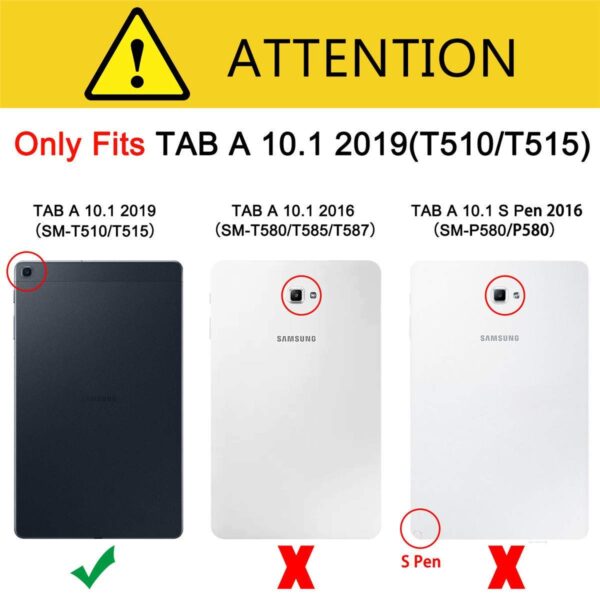 M Cart 360 Degree Rotating Leather Stand Case Cover for Samsung Galaxy Tab A 10.1 Cover Model SM-T510 (Wi-Fi) SM-T515 (LTE) SM-T517 2019 Release - Midnight Blue