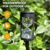 MAGGIFT 6 Pack Solar Pathway Lights - New Upgraded Hourglass Shape Solar Garden Lights - IP65 Waterproof Powered Landscape Path Lights for Yard, Lawn, Patio