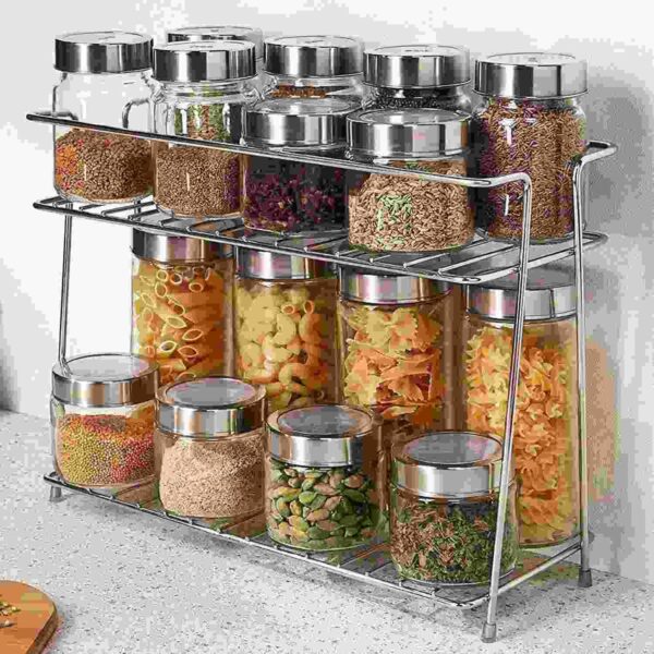 MARQO-stainless-steel-2-tier-countertop-kitchen-organizer-multipurpose-spice-rack-trolley-storage-shelf-for-boxes-utensils-dishes-plates-durable-steel-shelves-holder-stand-for-home.jpg MARQO stainless steel 2-tier countertop kitchen organizer | multipurpose spice rack trolley | storage shelf for boxes, utensils, dishes & plates | durable steel shelves holder stand for home