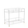 MARQO stainless steel 2-tier countertop kitchen rack | pantry storage MARQO stainless steel 2-tier countertop kitchen rack | pantry storage organizer | multipurpose kitchen storage shelf | durable steel tiered rack for utensils, jars, plates & accessories