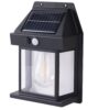 MB STAR Outdoor Solar Lights, Dusk to Dawn Solar Wall Sconce Motion Sensor, 3 Lighting Modes Waterproof Wall Lantern Light Fixtures for Garden Yard Patio Fence Outside - Black, Pack of 1