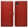 METOO Leather FLIP Cover for Vivo 1820 FLIP Cover :: FLIP Cover Vivo 1820 1908 flip Cover (Brown)