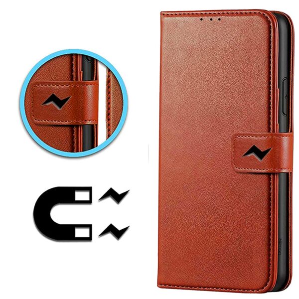 METOO Leather FLIP Cover for Vivo 1820 FLIP Cover :: FLIP Cover Vivo 1820 1908 flip Cover (Brown)