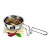 MILTON Pro cook Induction Cookware & Gas Stove Friendly Triply Stainless Steel Tadka Pan 12 cm | 370 ml Capacity | Frying Dal & Spices | Long Handle | Smooth Finish | 3 Year Warranty