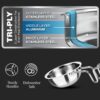 MILTON Pro cook Induction Cookware & Gas Stove Friendly Triply Stainless Steel Tadka Pan 12 cm | 370 ml Capacity | Frying Dal & Spices | Long Handle | Smooth Finish | 3 Year Warranty