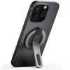MOROFY 3 in 1 Magnetic Finger Ring Holder with Double-Sided Magnet, Phone Grip Stand, Fidget Toy Design, 360° Rotation, Magnetic Phone Stand Compatible with iPhone 17/16/15/14/13/12 Series (Black)