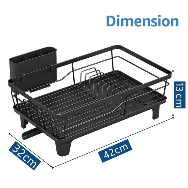MOROVIK-Utensils-Drying-RackDish-Drying-Rack-with-Drainer-TrayAnti-Rust-Smart-Drainage-System-Drainboard-with-Detachable-Cutlery-HolderKitchen-Vessels-Organizer-Water-Utensils-Basket-Black.jpg MOROVIK Utensils Drying Rack/Dish Drying Rack with Drainer Tray/Anti Rust, Smart Drainage System Drainboard with Detachable Cutlery Holder/Kitchen Vessels Organizer & Water Utensils Basket (Black)