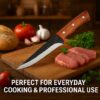 Machado Forged Knife Set – 4 Piece Kitchen Knife Collection with Hammered Stainless Steel Blades & Wooden Handles | Chef, Utility, Boning & Cleaver Knives for Home & Professional Cooking
