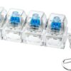 Mechanical Keyboard Switch Keychain (Blue Clicky Switch) | Fidget Toy Keychain with Audible Click Sound | Transparent Key Tester Keyring | Stress Relief Gadget for Office & Gaming Lovers
