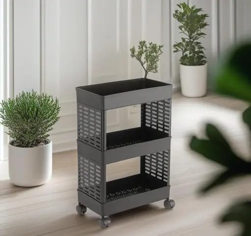 Metal-Black-Rack-Rolling-Storage-Cart-with-Wheels-Portable-Utility-Organizer-Trolley-for-Kitchen-Bathroom-Office-Salon-Kitchen-Rack-3.jpg Metal Black Rack Rolling Storage Cart with Wheels, Portable Utility Organizer Trolley for Kitchen, Bathroom, Office, Salon (Kitchen Rack) (3)