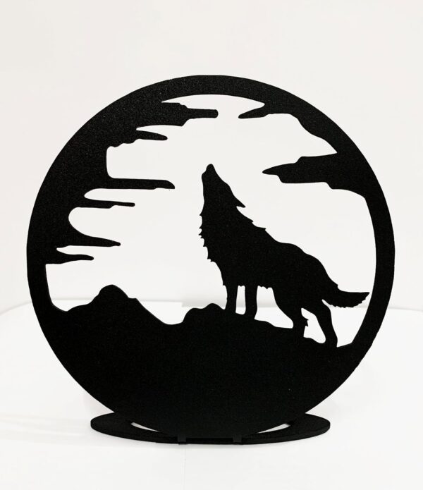 Metal Wolf Showpiece Statue for Living Room & Home Decor Metal Wolf Showpiece Statue for Living Room & Home Decor Sculpture for Table Top Matte Finish, Modern Art Decorative Aesthetic Diwali Gift Item Office, Decoration