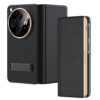 Midkart Magnetic Leather Flip Cover with Hinge Protection Compatible with Midkart Magnetic Leather Flip Cover with Hinge Protection Compatible with OnePlus Open (Release 2023) Hard PC Built-in Kickstand Camera Protection Case, Black