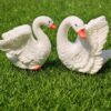 Miniature Swan Mini Figurines Miniature Garden Decor Fairy Garden Set Miniature Swan Mini Figurines Miniature Garden Decor Fairy Garden Set of 2 (White Swan)
