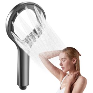 Mist Rainduet Shower Head for Bathroom, High Pressure Shower Head Mist Rainduet Shower Head for Bathroom, High Pressure Shower Head for Low Water Pressure, 8-Spray Multifunction Shower, Hand Shower Head for Bathroom, Wide Sprayface, Bathshowers, ABS