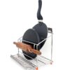 Mk home Stainless Steel Chakla Belan Tawa Chimta Stand 4 Mk home Stainless Steel Chakla Belan Tawa Chimta Stand 4 in 1 Multipurpose Kitchen Rack Rust Free Rolling Pin Board Holder Wall Mount Tawa Stand Organizer for Modular Kitchen