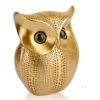 Modern Classy Lucky Owl Resin Art Figure | Showpiece | Modern Classy Lucky Owl Resin Art Figure | Showpiece | Home Decor | House Warming Bedroom Living Room Office Restaurant Decorative | Ideal Gift (Gold)